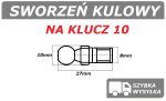 SWORZEŃ KULOWY SIŁOWNIKA TELESKOPA KLAPY / POKRYWY M8