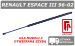 RENAULT ESPACE III SIŁOWNIK KLAPY BAGAŻNIKA Z OTWIERANĄ SZYBĄ - KROSNO