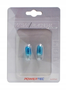 ŻARÓWKI 12V W5W 5W WHITE EFFECT BIAŁA 2SZT