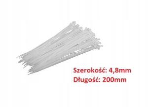 OPASKA PLASTIKOWA ZACISKOWA TRYTYTKA 20CM 100szt