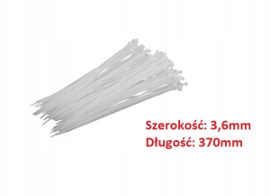 OPASKA PLASTIKOWA ZACISKOWA TRYTYTKA 37CM 100szt