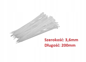 OPASKA PLASTIKOWA ZACISKOWA TRYTYTKA 20CM 100szt