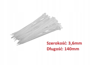 OPASKA PLASTIKOWA ZACISKOWA TRYTYTKA 14CM 100szt