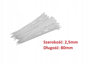 OPASKA PLASTIKOWA ZACISKOWA TRYTYTKA 8CM 100szt