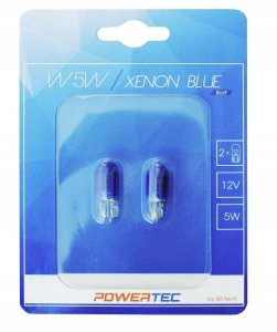 ŻARÓWKI 12V W5W 5W XENON BLUE NIEBIESKA 2SZT