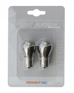 ŻARÓWKI 12V PY21W 21W MTECH CHROM KIERUNKI 2SZT