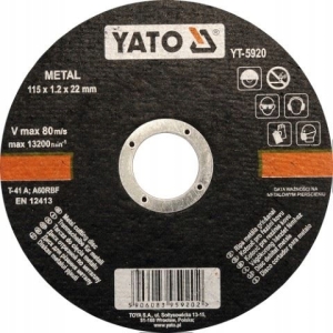 YATO TARCZA DO CIĘCIA METALU 115 X 1,2 X 22 MM