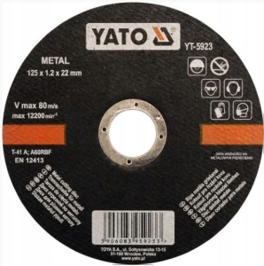 YATO TARCZA DO CIĘCIA METALU 125 X 1,2 X 22 MM