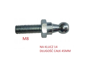 SWORZEŃ KULOWY SPRĘŻYN GAZOWYCH SIŁOWNIKÓW 45mm