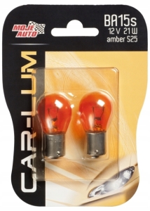 MOJE AUTO ŻARÓWKA 12V PY21W BA15S AMBER