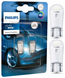 ŻARÓWKI LED PHILIPS ULTINON PRO3000 W5W T10 6000K