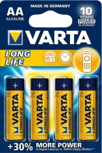 VARTA LONG LIFE BATERIE AA LR6 4 SZTUKI KOMPLET