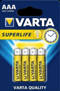 VARTA SUPERLIFE BATERIE AAA R03P 4 SZTUKI KOMPLET