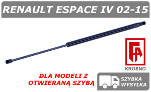 RENAULT ESPACE IV SIŁOWNIK KLAPY BAGAŻNIKA Z OTWIERANĄ SZYBĄ - KROSNO