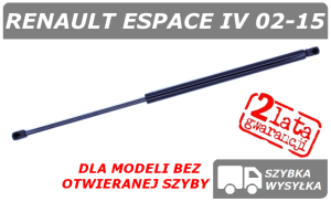 RENAULT ESPACE IV SIŁOWNIK KLAPY BAGAŻNIKA BEZ OTWIERANEJ SZYBY - POLCAR