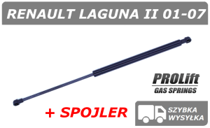 RENAULT LAGUNA II SIŁOWNIK KLAPY BAGAŻNIKA HATCHBACK + SPOJLER - PROLIFT