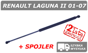 RENAULT LAGUNA II SIŁOWNIK KLAPY BAGAŻNIKA HATCHBACK + SPOJLER - POLCAR