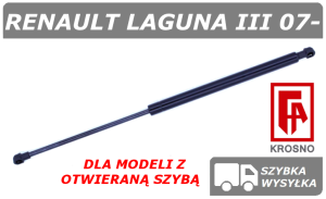 RENAULT LAGUNA III SIŁOWNIK KLAPY BAGAŻNIKA GRANDTOUR / KOMBI Z OTWIERANĄ SZYBĄ - KROSNO