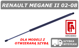 RENAULT MEGANE II SIŁOWNIK KLAPY BAGAŻNIKA GRANDTOUR / KOMBI Z OTWIERANA SZYBĄ - KROSNO