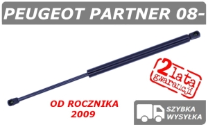 PEUGEOT PARTNER TEPEE 09- SIŁOWNIK SZYBY / OKNA W KLAPIE BAGAŻNIKA - POLCAR