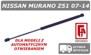 NISSAN MURANO II (Z51) SIŁOWNIK KLAPY BAGAŻNIKA Z AUTOMATYCZNYM OTWIERANIEM BAGAŻNIKA - KROSNO