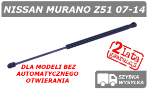NISSAN MURANO II (Z51) SIŁOWNIK KLAPY BAGAŻNIKA - POLCAR