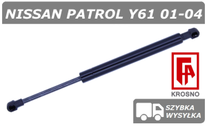 NISSAN PATROL (Y61 - GY61) SIŁOWNIK MASKI POKRYWY SILNIKA - KROSNO