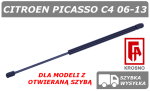 CITROEN C4 PICASSO SIŁOWNIK KLAPY BAGAŻNIKA Z OTWIERANYM OKNEM - KROSNO