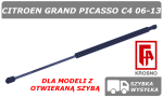 CITROEN C4 GRAND PICASSO SIŁOWNIK KLAPY BAGAŻNIKA Z OTWIERANYM OKNEM - KROSNO