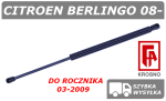 CITROEN BERLINGO II (B9) 08-09 SIŁOWNIK SZYBY / OKNA W KLAPIE BAGAŻNIKA - KROSNO
