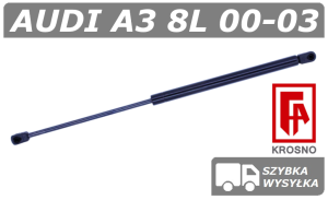 AUDI A3 8L 00-03, SIŁOWNIK KLAPY BAGAŻNIKA HATCHBACK - KROSNO