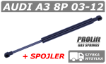 AUDI A3 8P 3-DRZWIOWY + SPOJLER SIŁOWNIK KLAPY BAGAŻNIKA HATCHBACK - PROLIFT