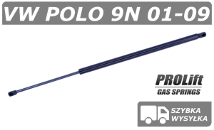VW POLO IV 9N / 9N3 SIŁOWNIK MASKI POKRYWY SILNIKA - PROLIFT
